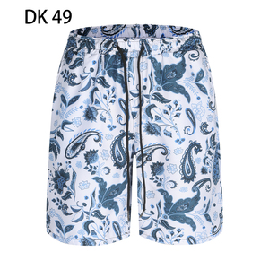 1508-DK49-P20直筒裤速干个性流行简约印花沙滩裤欧美五分裤短裤图片