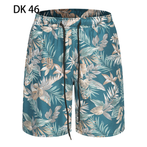 1508-DK46-P20直筒裤速干个性流行简约印花沙滩裤欧美五分裤短裤图片