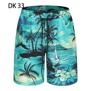 1508-DK36-P20直筒裤速干个性流行简约印花沙滩裤欧美五分裤短裤1图片