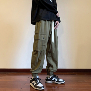 B335-A471-P55 控68 100 日系工装大口袋束脚休闲裤 4图片