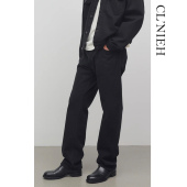 ROW风 BURT 羊毛混纺弹力单宁面料 CLNIEH 怀旧水洗宽松牛仔裤