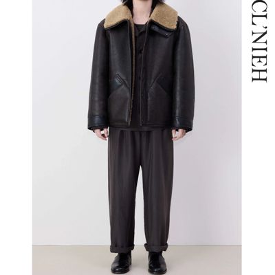 CLNIEH | Lem风 进口西班牙美利奴绒面 皮毛一体皮衣外套男