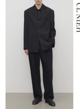 CLNIEH | 静奢ROW风Zev款 进口Nikke面料Excella拉链羊毛合身西裤