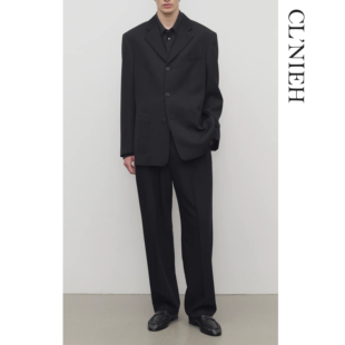 CLNIEH | 静奢ROW风Zev款 进口Nikke面料Excella拉链羊毛合身西裤