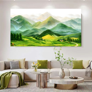 青山图挂画群山山脉办公室靠山图沙发背景墙贴画客厅招财风水墙画