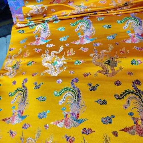 织锦缎龙凤提花布料喜庆