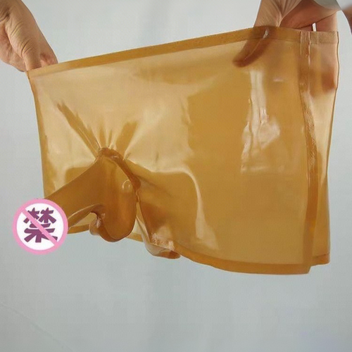 定制乳胶内裤男束缚紧身安全裤JJ蛋套平角裤透明私人订制美体裤子
