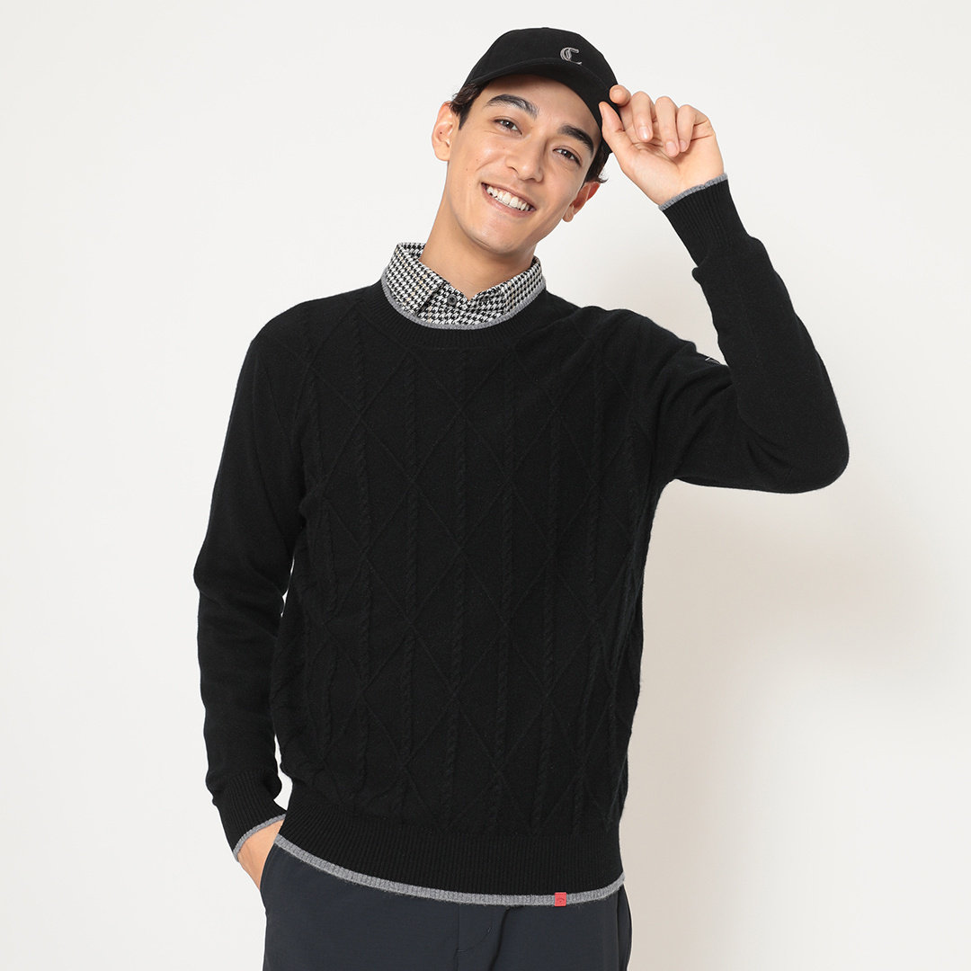 25秋冬卡拉威/callway高尔夫新款时尚轻便透气男士保暖抓绒针织衫