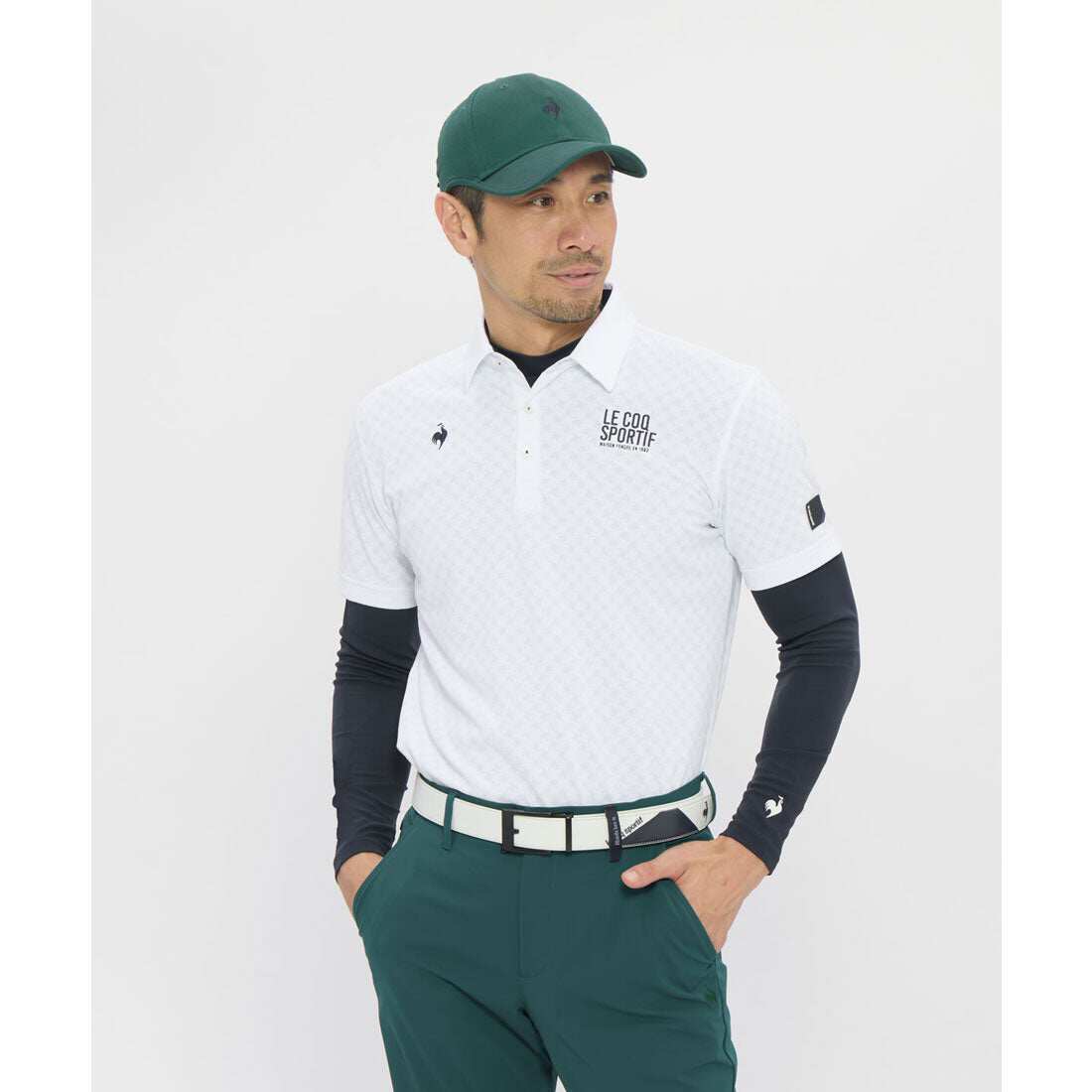 日本26春夏Le Coq公鸡乐卡克男士高尔夫服装格纹刺绣时尚经典短袖