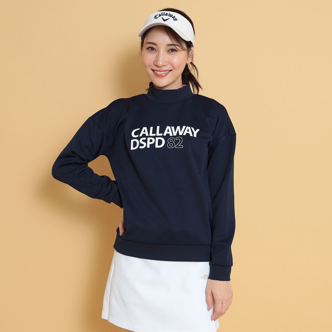 日本代购25春款Callaway/卡拉威高尔夫服装女士双层针织立领衬衫