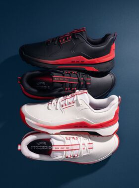 正品 Sun Day Red Presidio 高尔夫球鞋男士运动鞋老虎伍兹无钉鞋