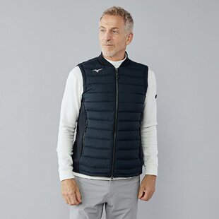 日本25年秋冬款美津浓Mizuno男士高尔夫服装轻盈保暖舒适羽绒马甲