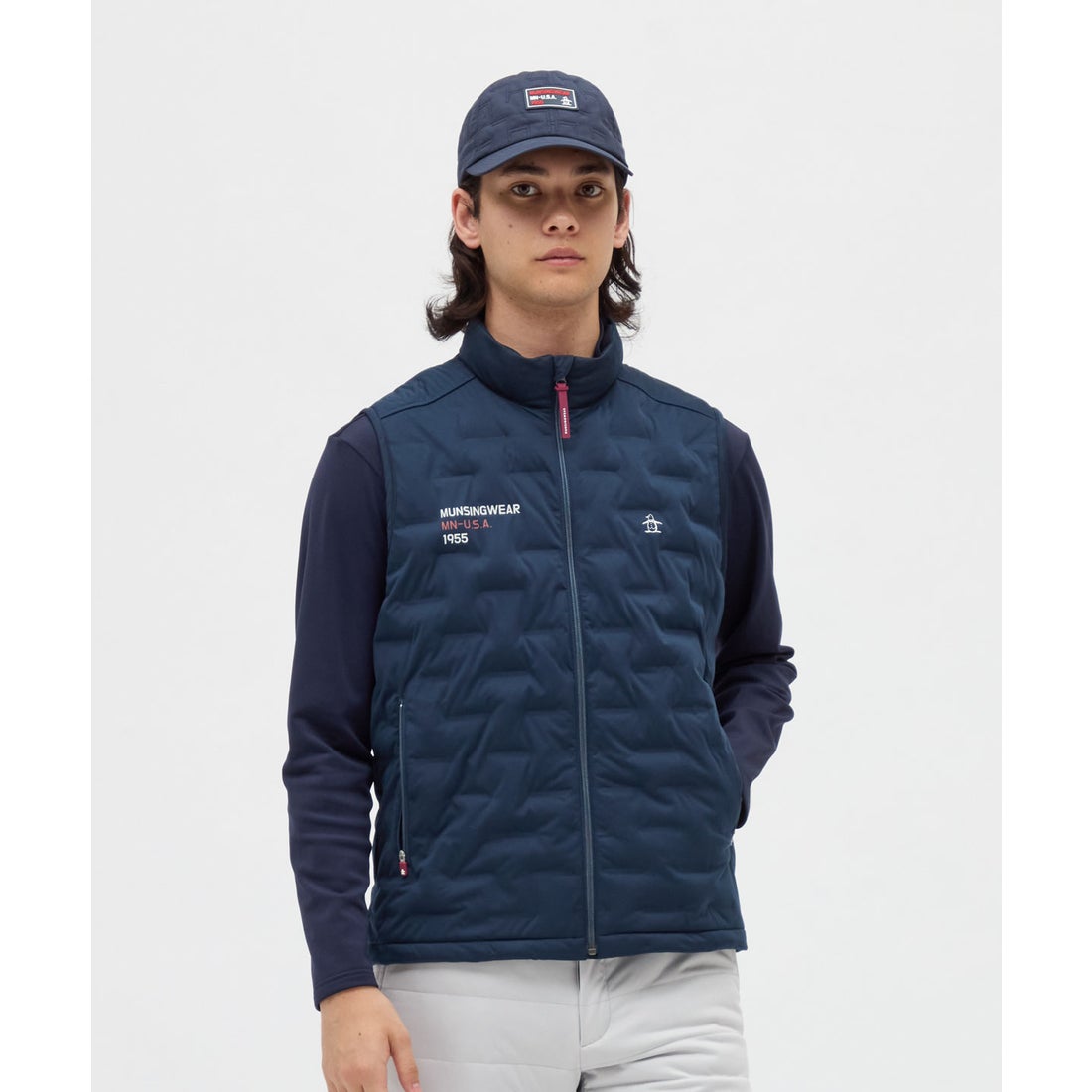 日本25秋冬款万星威Munsingwear高尔夫服装马甲棉服防寒男士保暖