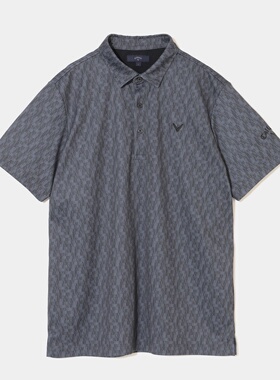 日本26春夏款Callaway卡拉威男士高尔夫服装凉感遮热经典印花短袖