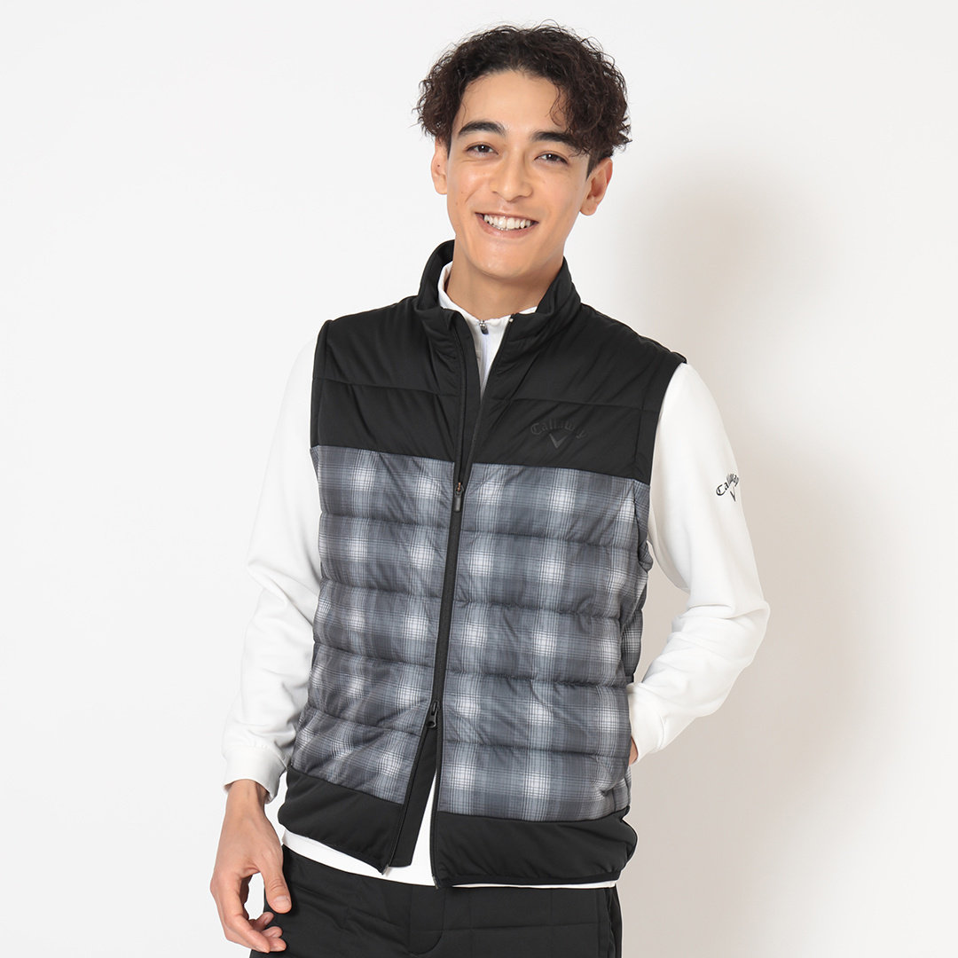日本26秋冬款Callaway卡拉威男士高尔夫服装保暖防风弹力格纹棉服