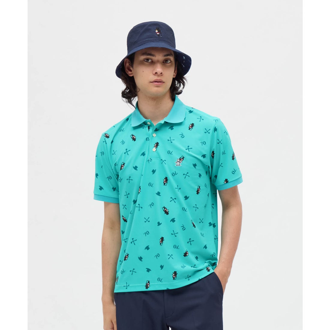 日本25秋冬款万星威Munsingwear男士高尔夫服装吸汗速干短袖POLO