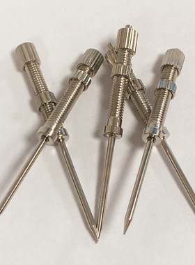 螺纹探针186-B尖头可调高度螺纹针总长58MM弹簧伸缩针