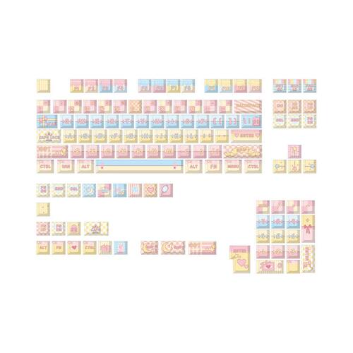 一件代发128键侧刻键帽 PBT五面热升华高度客制键帽机械键盘有点