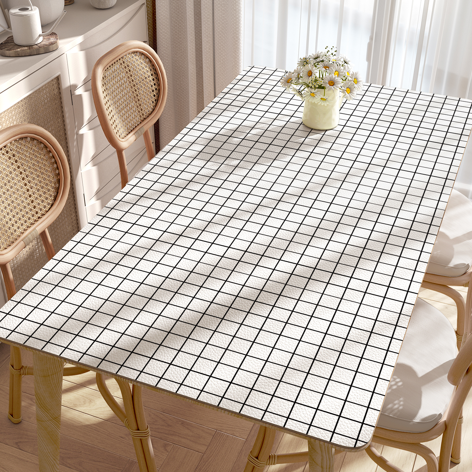 速发皮革餐桌垫防水防油防烫免洗桌布桌面保形垫子茶几长方护PCV