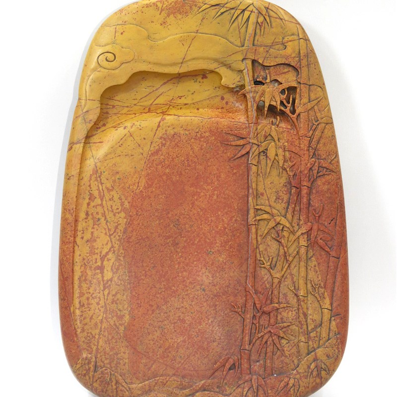 速发修竹砚-非遗文创青州宝丝砚红石实用砚台文房四原收藏礼盒