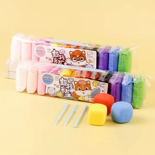 速发幼童园儿儿盒装12色超轻粘土 泥工彩手安全环保泥美劳玩具