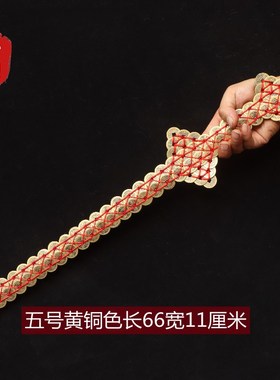 速发纯铜五钱铜钱剑铜器招财桌面挂件黄铜摆件室内客厅装饰摆放用