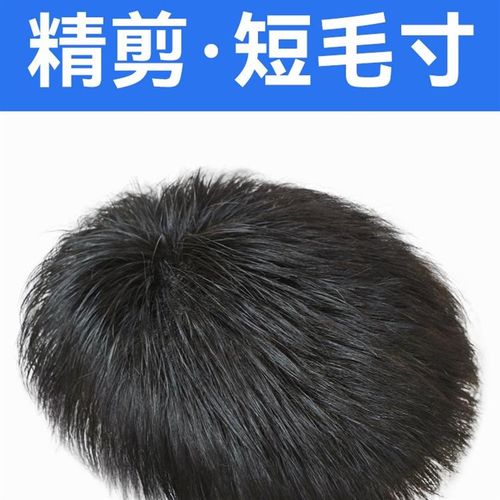 速发新款假发男短发毛寸韩版帅气自真人发男式头顶补发块男士假发