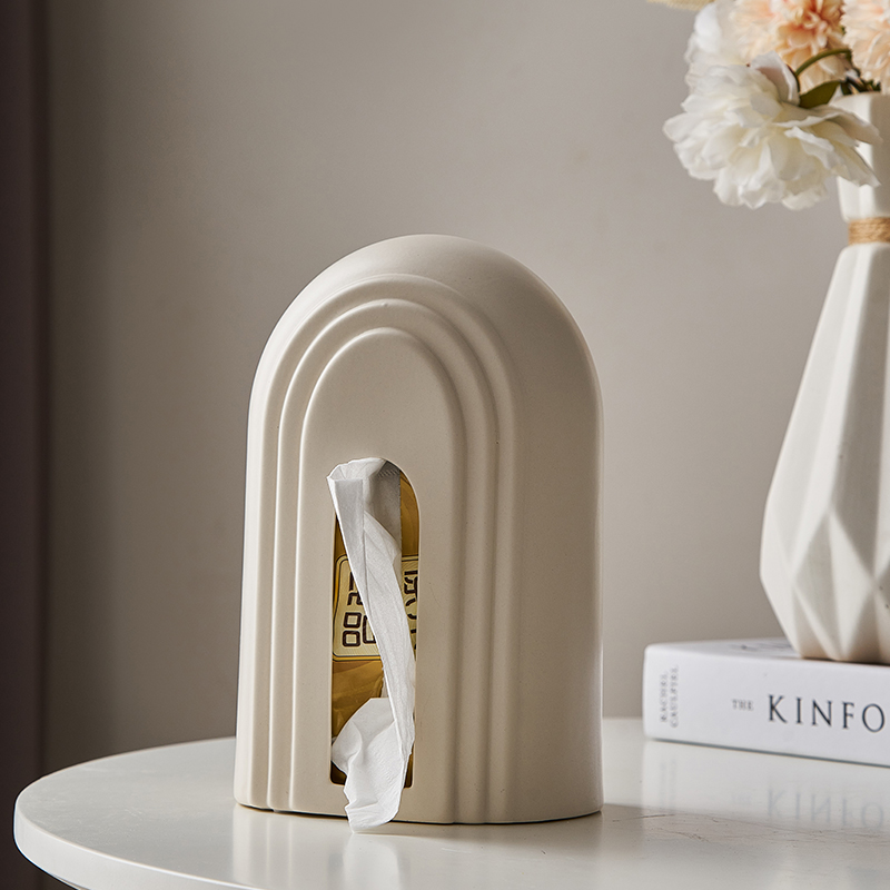速发纸巾盒意餐轻奢陶瓷家用装饰品卫生纸盒创客厅桌纸巾收纳盒