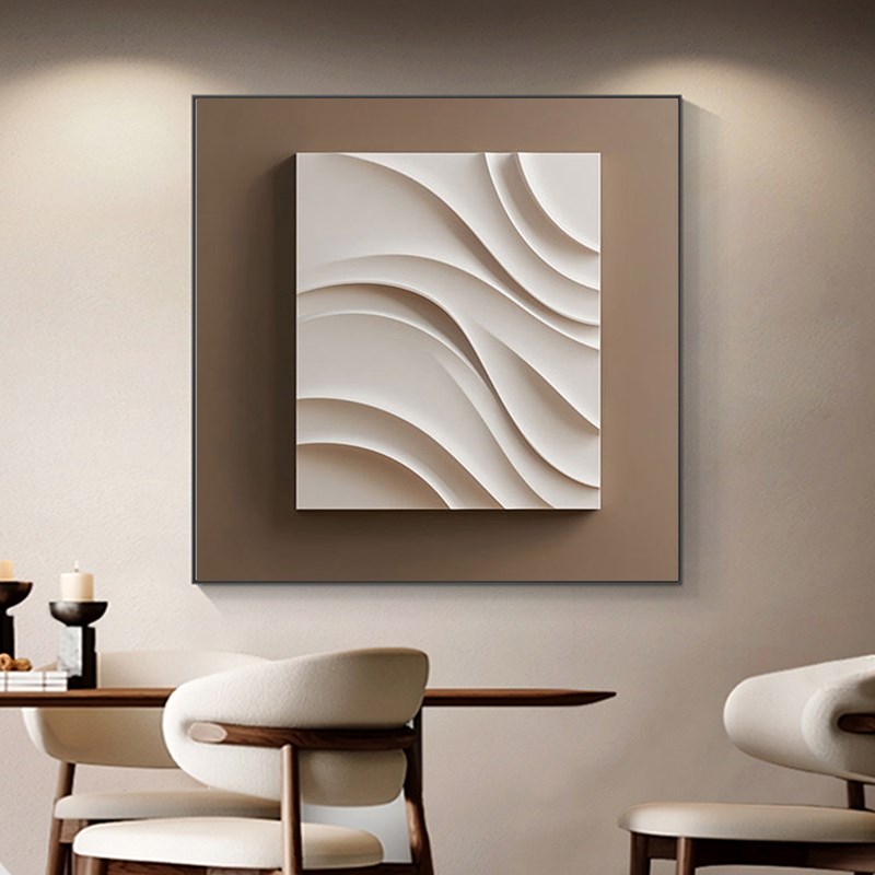 速发几何黄色沙发背景墙装饰画肌理卧室正方形餐厅挂画客厅玄关壁图片
