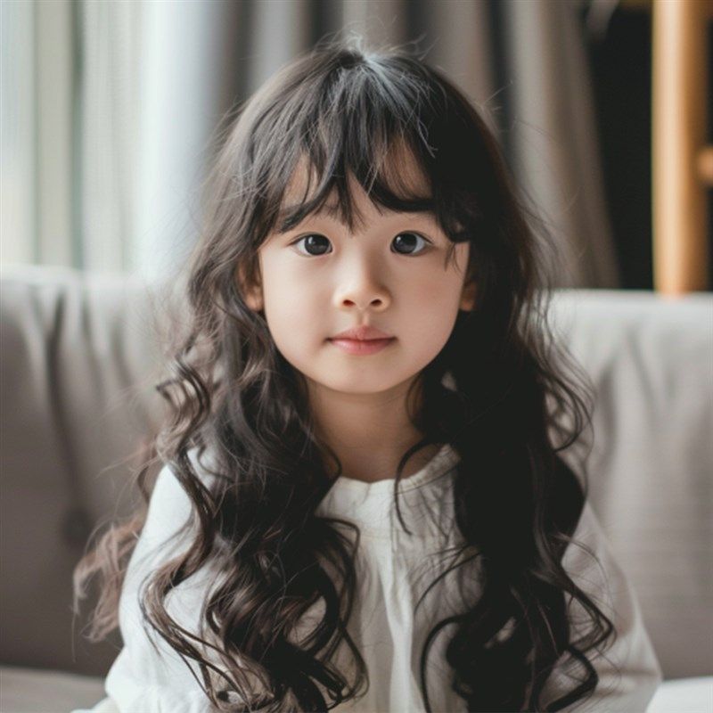 速发儿童假发甜美长浪发孩可爱萝莉空气刘全日常拍照波卷卷海头