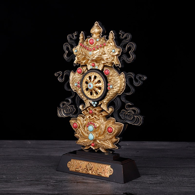 速发藏式纯铜八密吉集合家用供奉摆件吉宗用具祥祥八宝总集八吉祥