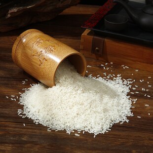 速发复桶老式家用炭化竹米斗圆形量竹楠米筒量米杯勺米古杯子大号