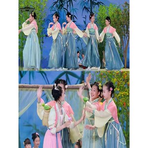 速发儿童古典舞初夏阮郎归满廷芳演出服中国风新款古装表演服襦裙