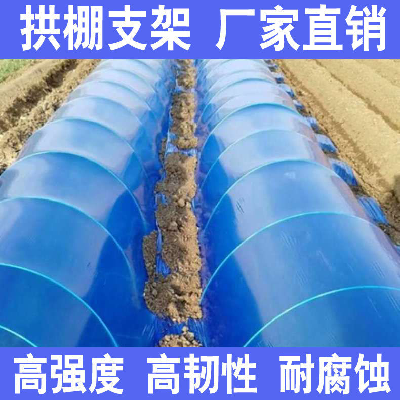速发菜棚农温棚花棚拱玻纤杆农用小拱棚支架拱杆骨架玻力钢弹璃棒
