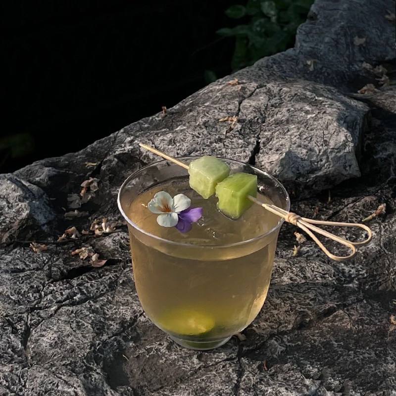 速发新中式简约玻璃冷茶杯咖啡杯新款古典水杯酒杯子特调杯薄款