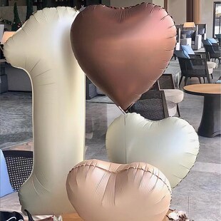 速发照寸生日数字气球男孩儿童周岁户外置2派对场景布拍装饰品