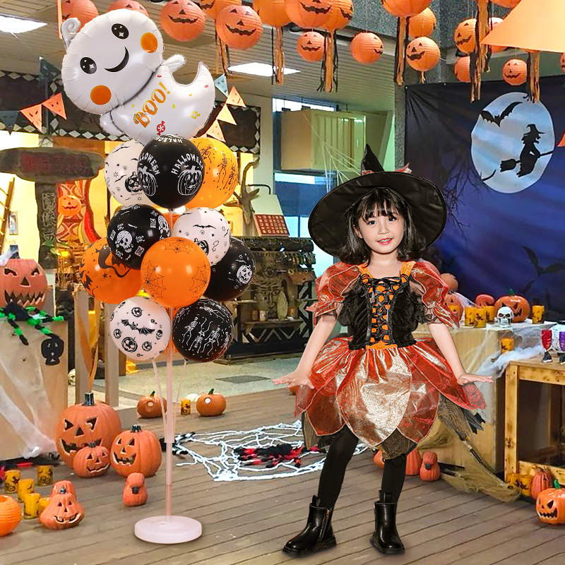 速发圣具充气装饰气球南瓜幽灵道铺摆件幼儿园商场店节门口场景布