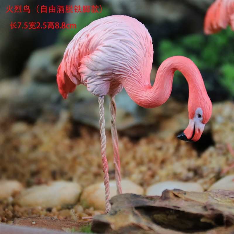 速发火烈鸟摆景小山园艺花卉盆景件观造景红鹳假摆设玄关红鹤