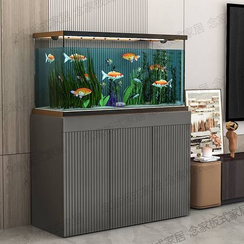 速发缸奢家用客厅鱼轻底柜鱼缸地柜鱼缸架子水族箱座底鱼缸柜子玄