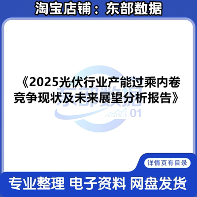 秒发 2025光伏行业产能过剩内卷竞争现状及未来展望分析报告