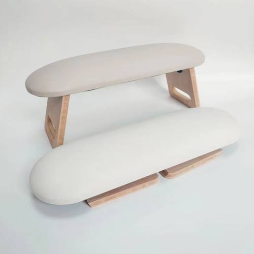 俄式奶油风美甲手枕套装垫子高矮原木可放光疗机吸尘机网红工具