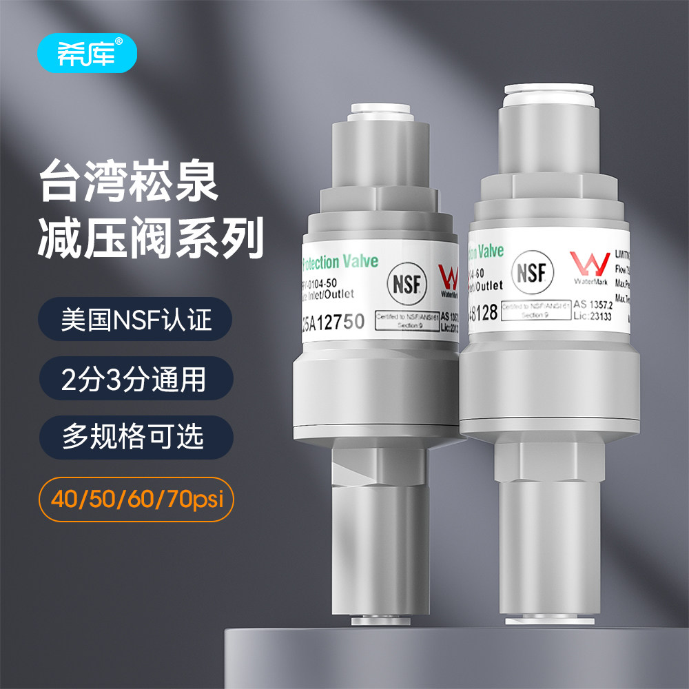 台湾崧泉净水器减压阀2分NSF净水器RO纯水机高层水锤消除稳压阀