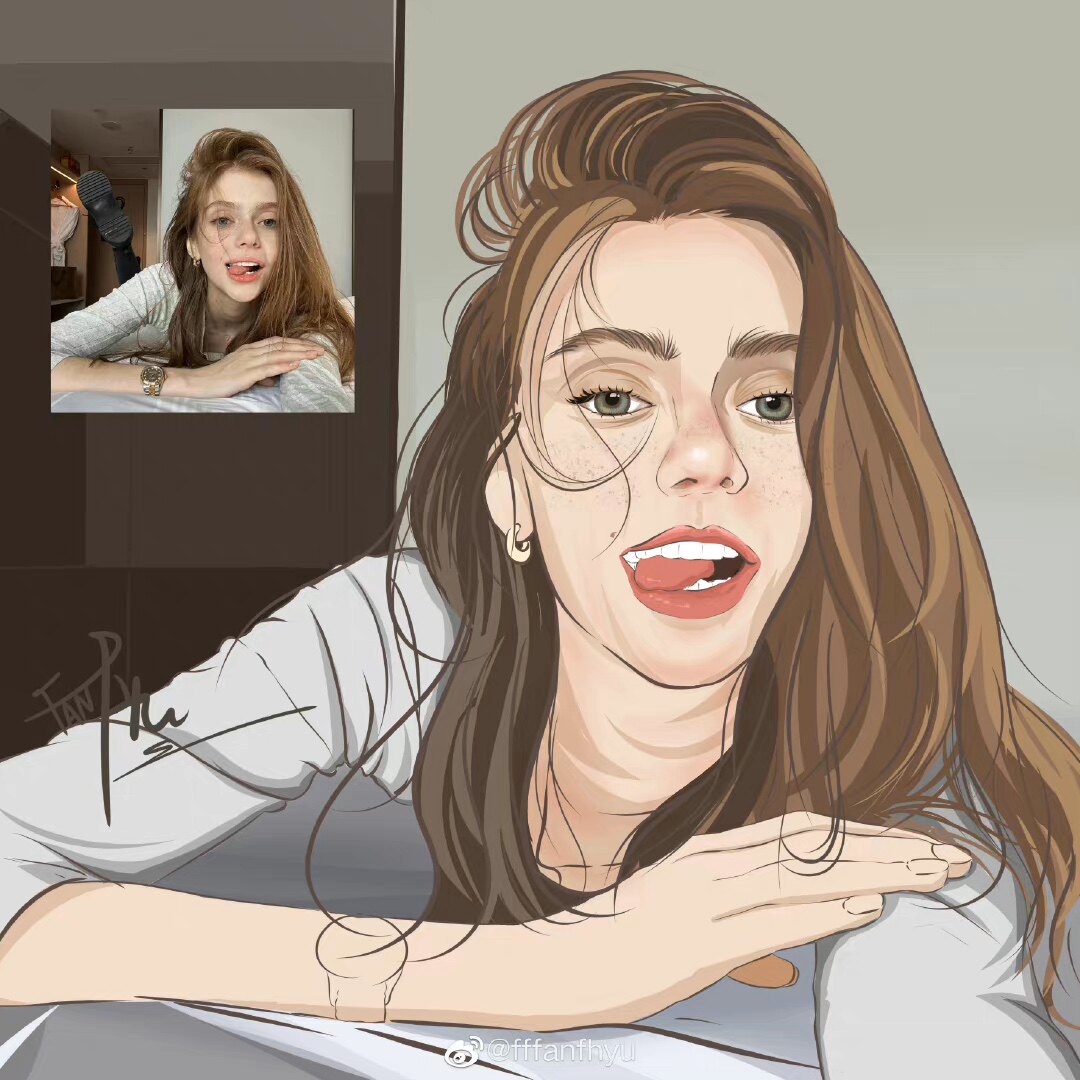 手绘头像设计真人照片转漫画人物动漫画画q版微信卡通头像定制