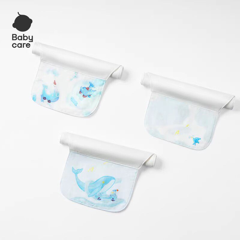 【顺手买】babycare儿童纯棉幼儿园隔汗巾三条装-24*42cm云端乐车