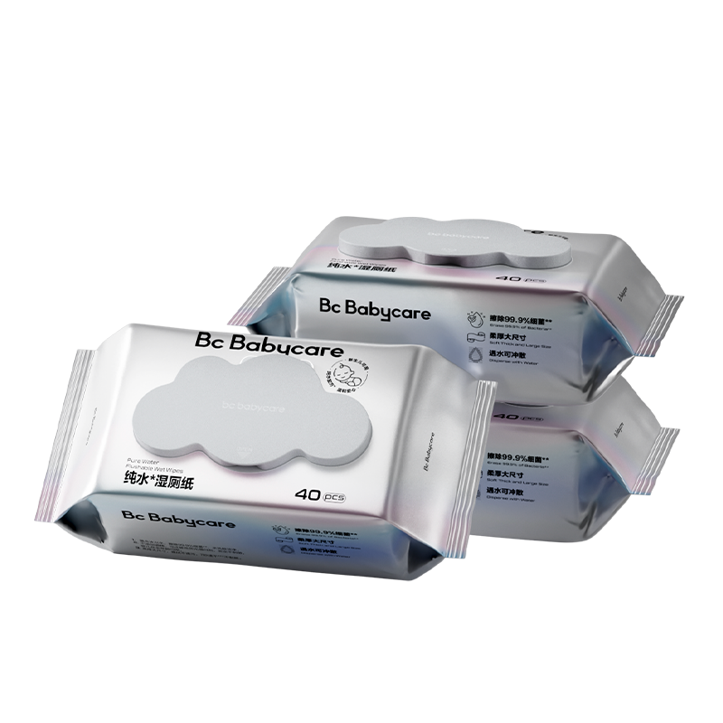 纯水湿厕纸babycare40抽