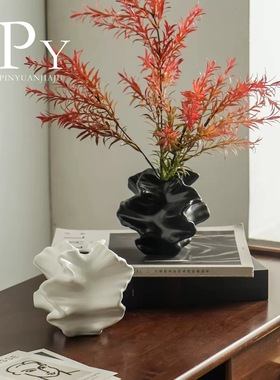 复古侘寂花瓶仿真花个性高颜值