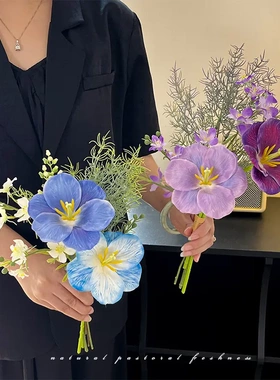 仿真花束仿真百合假花多彩套装
