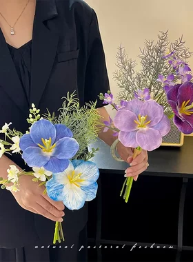 仿真花束仿真百合假花多彩套装