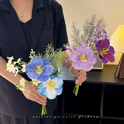 仿真花束仿真百合假花多彩套装