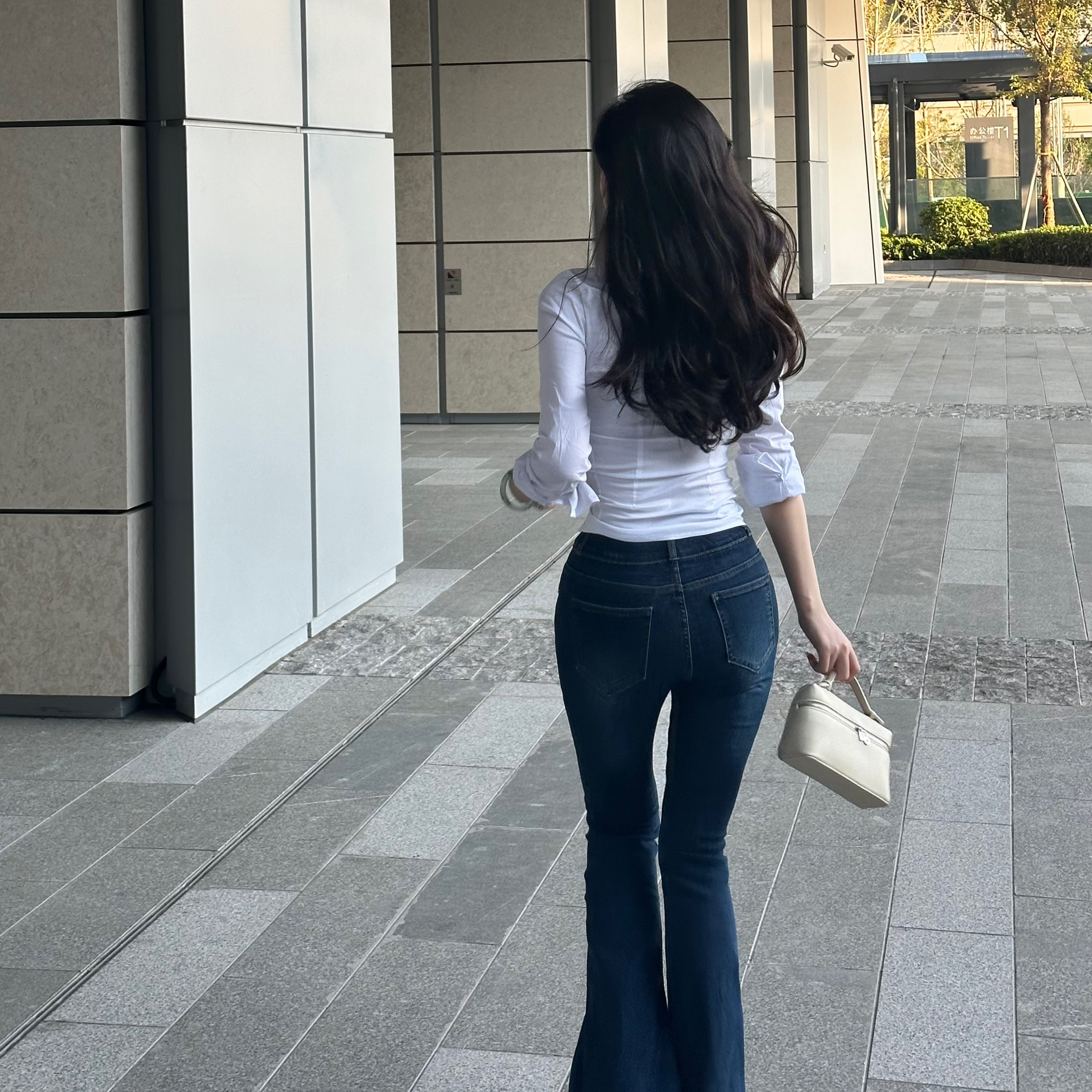 微喇长裤掐腰丰胯韩系